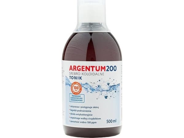 Aura Herbals Argentum 200 Toner 100PPM kolloidalt sølv 500ml Aura Herbals Argentum 200 Toner 100PPM kolloidalt sølv 500ml