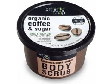 Organic Shop Brasilialainen kahvi vartalokuorinta 250 ml
