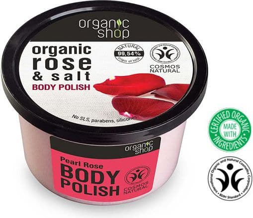 Organic Shop Pearl Rose Body Polish, 250 ml