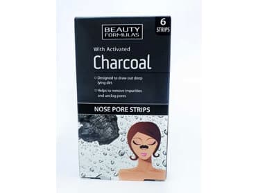Beauty Formulas Charcoal Neseputer med aktivt kull 6 stk.