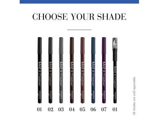 Bourjois 2-in-1 Khôl and Contour Eyeliner and Eye Pencil 1 Noir-Issime, 1.2g