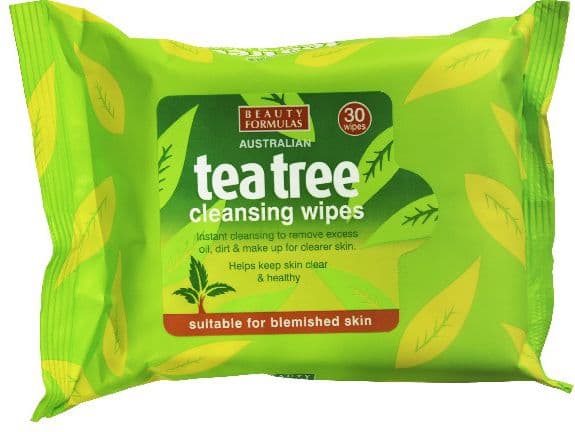 Beauty Formulas Tea Tree Facial cleansing wipes 1 pack - 30 pcs