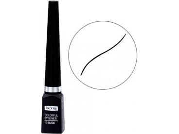 IsaDora Colorful Eyeliner ink in a brush 10 Black 3.7ml