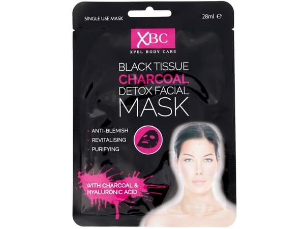 Body Care Black Tissue Charcoal Detox Facial Mask (W,28)