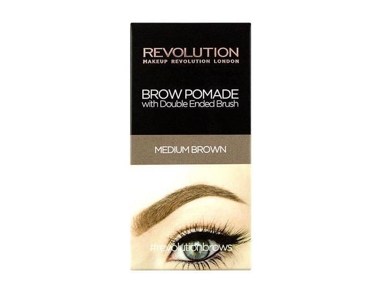 Brow Pomade With Double Ended Brush (Kos, W, 2.5g, Medium Brown)