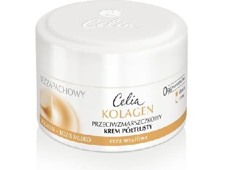 Celia Collagen Series Hajusteeton ryppyjä ehkäisevä puolirasvainen voide herkälle iholle 50 ml