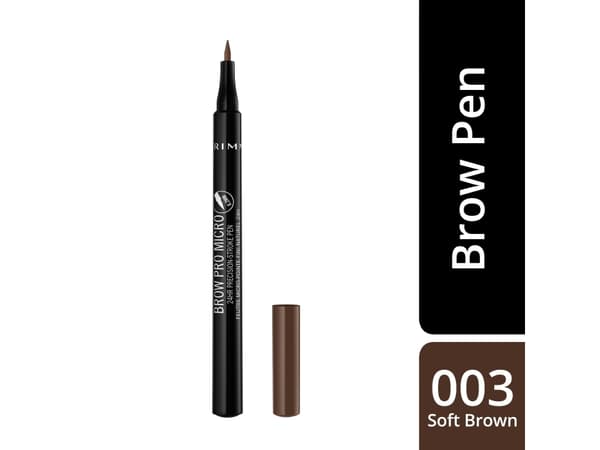 Rimmel Brow Pro Micro 24HR Precision Stroke Pen, Soft Brown, Aqua/Water/Eau, Alcohol Denat., Styrene/Acrylates/Ammonium Methacrylate Copolymer, Butyl
