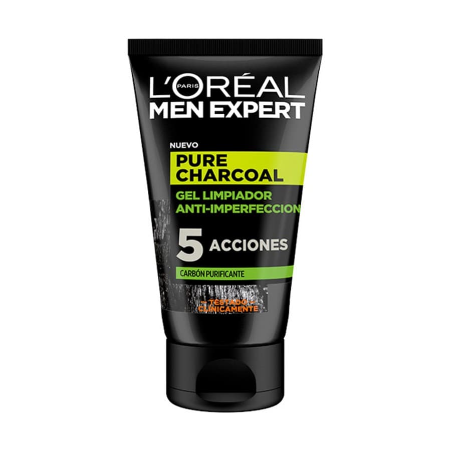 Ansigtsrens i gel-form Pure Charcoal L'Oreal Make Up (100 ml)
