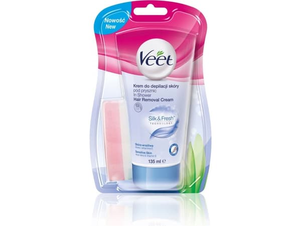 VEET_Silk&amp;Fresh shower hair removal cream for sensitive skin 135ml