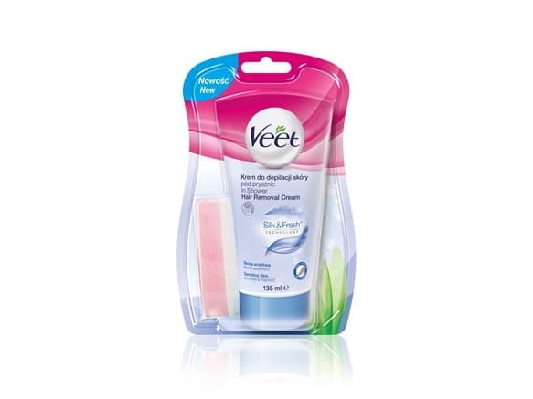 VEET_Silk&amp;Fresh shower hair removal cream for sensitive skin 135ml