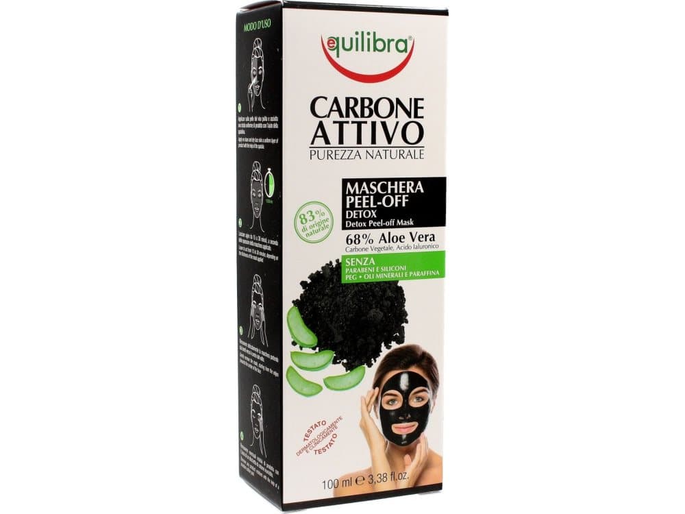 Equilibra Carbo Detox Peel-Off Mask 68% Aloe Vera cleansing mask 100ml