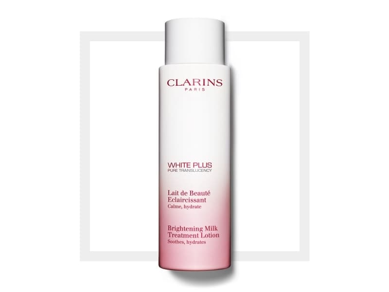 Clarins White Plus Pure Translucency Brightening Milk Treatment Lotion, Kvinna, Universal, Ger lyster, Fuktgivande, Uppfriskande, Lugnande, Tonande,