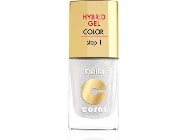 DELIA LACQUER CORAL HYBRID GEL 32 WHITE PEARL&amp