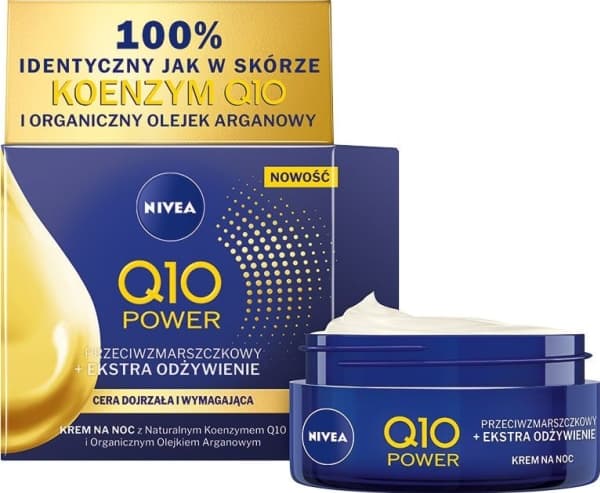 Nivea Nivea Q10 Extra Nourish anti-rynke gjenoppbyggende natcreme 50ml
