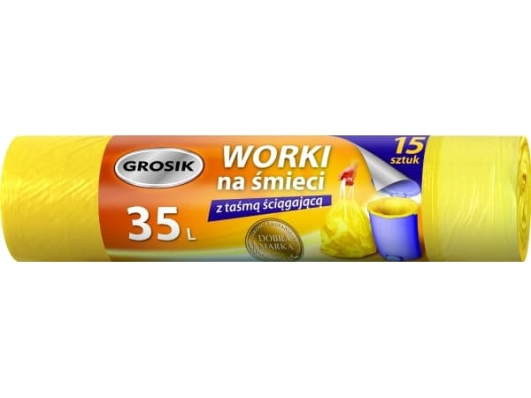 JAN Niezbędny Sarantis Jan Niezbędny Grosik Søppelsekker med tape 35L 1 pakke-15 stk.