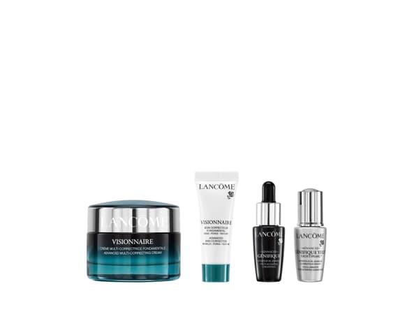 LANCOME SET (VISIONNAIRE DAY CREAM 50ML+ADVANCED GENEFIQUE SERUM 7ML+VISIONNAIRE CORRECTOR 10ML+ADVANCED GENEFIQUE EYES LIGHT-PEARL 5ML)