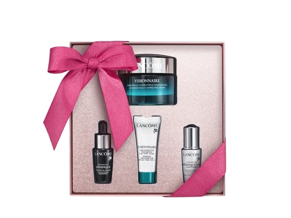 LANCOME SET (VISIONNAIRE DAY CREAM 50ML+ADVANCED GENEFIQUE SERUM 7ML+VISIONNAIRE CORRECTOR 10ML+ADVANCED GENEFIQUE EYES LIGHT-PEARL 5ML)