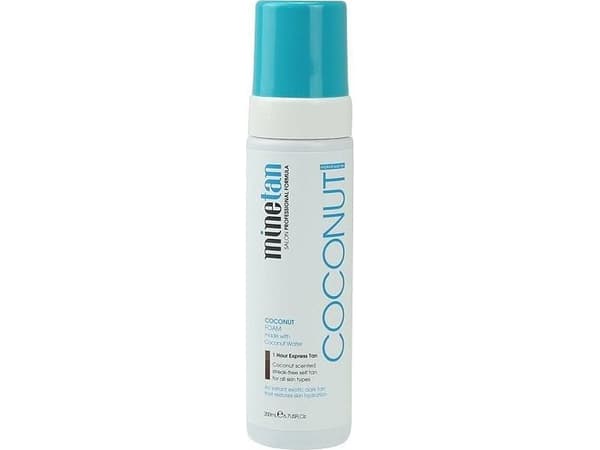 MineTan Coconut Water Self Tan Foam - Self Tanner With Real Coconut Water For A Hydrating, Long Lasting Tan, Vegan, 6.7 fl oz