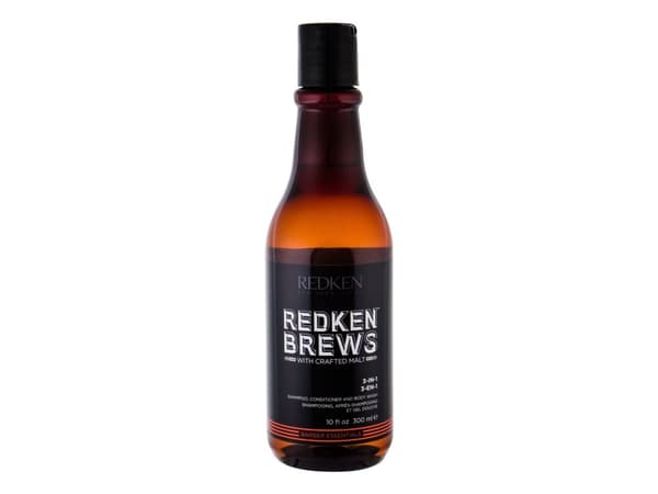 Shampoo, balsam og dusjsåpe Redken Brews 3 i 1, Alle hårtyper, 300ml