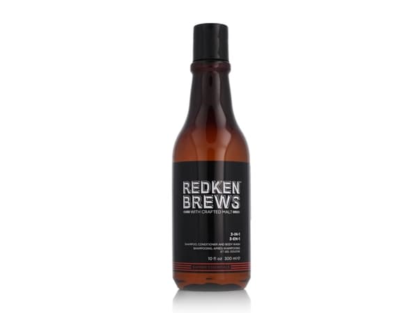 Shampoo, balsam og dusjsåpe Redken Brews 3 i 1, Alle hårtyper, 300ml