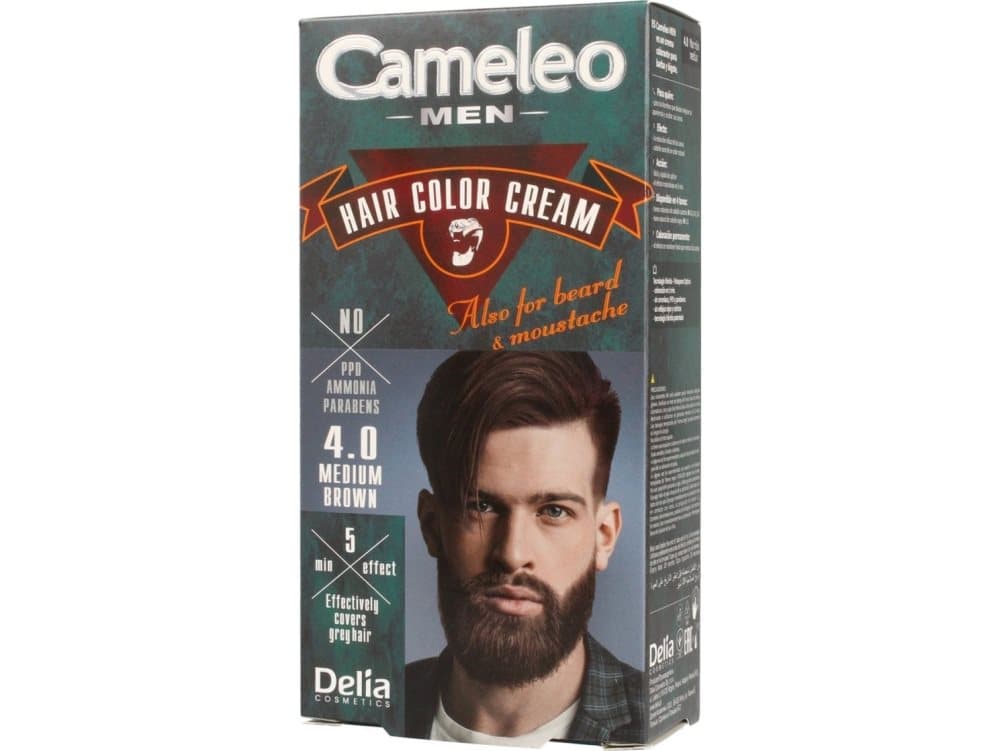 Delia Delia Cosmetics Cameleo Men Hair, beard and mustache coloring cream No. 4.0 medium brown 1op.