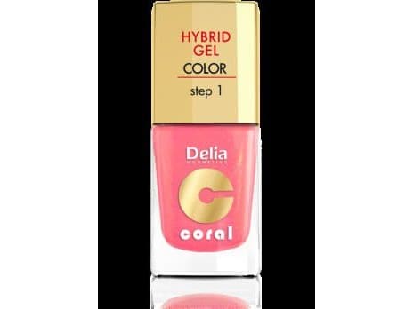 Delia Cosmetics Coral Hybrid Gel Negleemalje nr. 16 Varm Medium Rosa 11ml