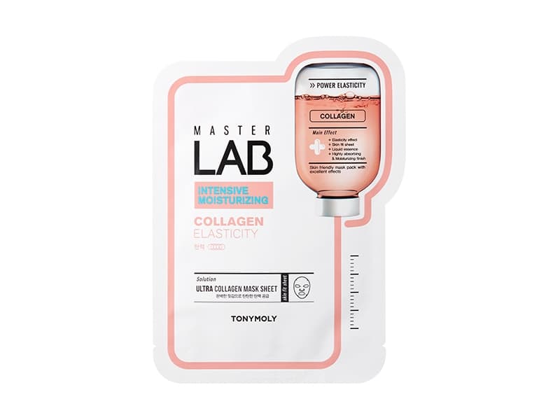Tony Moly Master Lab Collagen, Løftemaske, Kvinder, Almindelig hud, Elasticitet, Stabilisere, Glattende, Ark, Genopfyldningspose