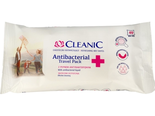 Cleanic CLEANIC Refresing Wet Wipes Antibacterial Travel Pack