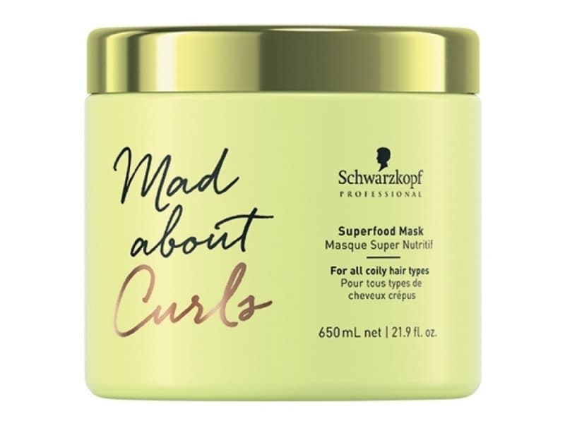 Schwarzkopf Mad About Curls Superfood Mask Masker NormaalWeerbarstigKrullend Haar 650ml