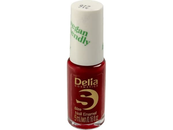 Delia Delia Cosmetics Vegan Friendly Nail enamel Size S No. 216 Cherry Bomb 5ml