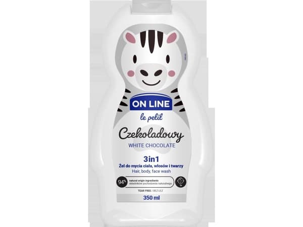On Line Le Petit 3-in-1 Body, Hair and Face Wash Gel for Kids Chocolate 350ml