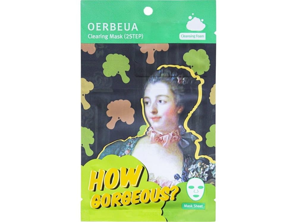 Oerbeua Oerbeua 2-step cleansing sheet mask with broccoli extract 1pc (21ml + 2g)
