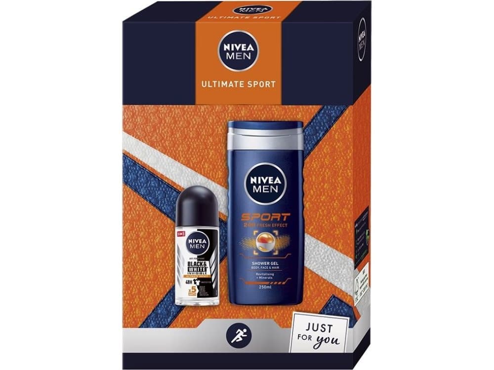 Nivea Nivea Gift set Men Ultimate Sport (gel p/pr250ml + deo roll-on 50ml)