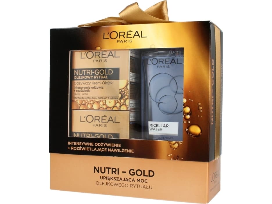 L'Oreal Paris Loreal Nutri Gold gift set (n/day cream 50ml + n/night cream 50ml + micellar fluid 200ml)