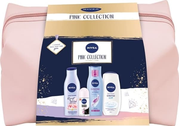 Nivea Nivea Pink Collection gift set (250ml shampoo + p/pr250ml gel + oil200ml + 50ml deo roll-on)