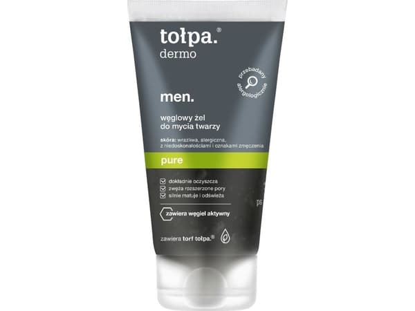 Tolpa Charcoal Facial Cleansing Gel Dermo Men Pure 150ml