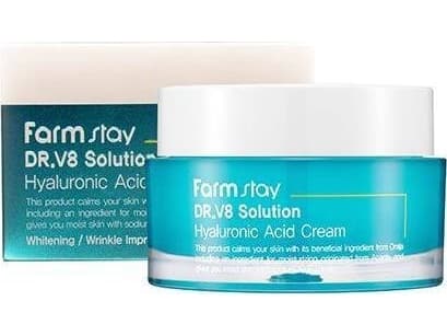 Farmstay Creme for ansikt med hyaluron og vitaminer 50 ml