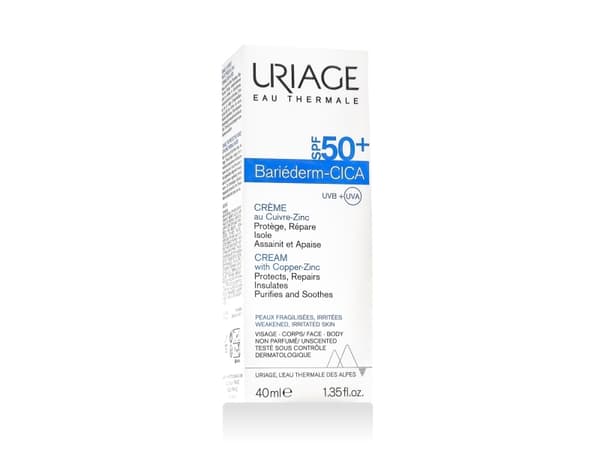 Uriage Bariederm Cica Creme SPF50 Creme VerzwakteGeirriteerde Huid 40ml