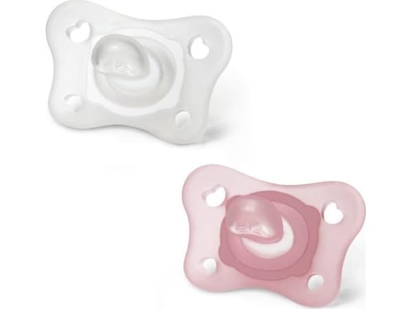 Chicco 7322111-SOOTHING DRUM PHYSIO MIN AND SOFT SILICONE 0-2M 2 PCS GIRL