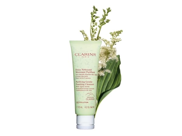 Clarins Gentle Foaming Purifying Cleanser, Dame, Rensing, Kombinert hud, Fet hud, 1 stk, Innlegg, 125 ml