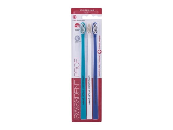 Swissdent Whitening Soft Marine Tannbørster (grønn, hvit, mørkeblå) 3 stk.