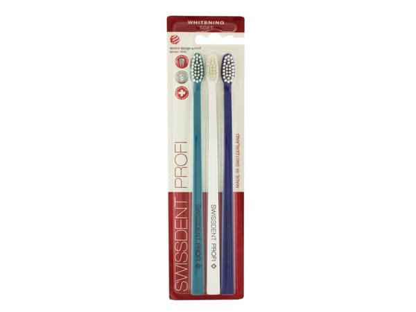 Swissdent Whitening Soft Marine Tannbørster (grønn, hvit, mørkeblå) 3 stk.