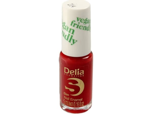 Delia Cosmetics Vegan Friendly nail enamel Size S no 214 Lady in Red 5ml