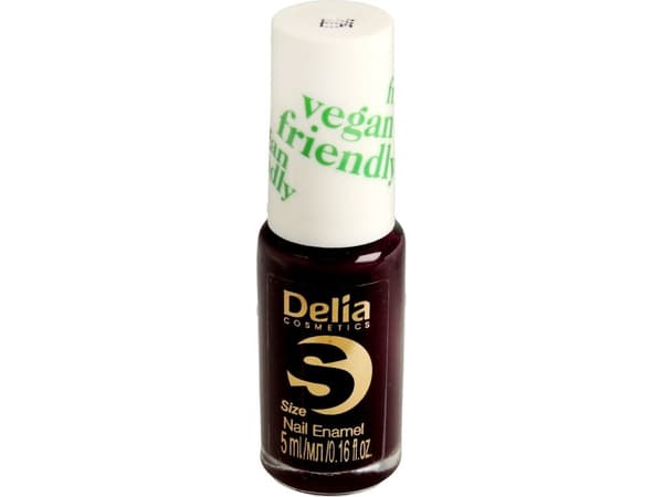 Delia Cosmetics Vegan Friendly nail enamel Size S No 225 Black Berry 5ml