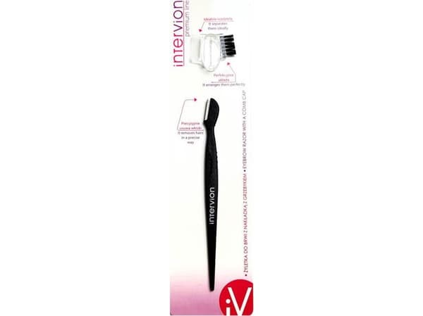 INTER-VION_ Eyebrow razor with comb attachment