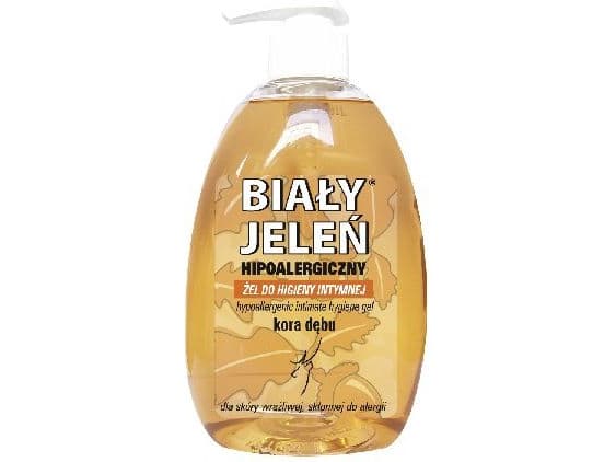 BIAŁY JELEŃ_Hypoallergen gel for intim hygiene Eikebark 500ml