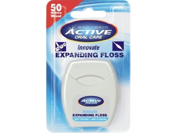 ACTIVE ORAL CARE_Expanding Floss Mint ekspanderende tanntråd med fluorid 50 meter