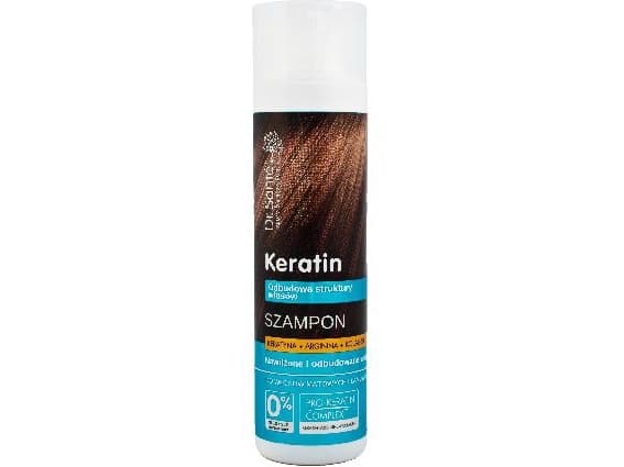 Dr. Sante Keratin Hair Restorative Shampoo hauraille ja hauraille hiuksille 250 ml