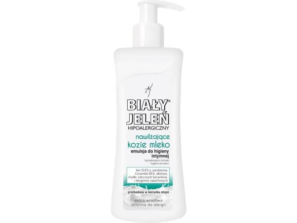 BIAŁY JELEŃ_Hypoallergen emulsjon for intim hygiene Fuktighetsgivende geitemelk 265ml