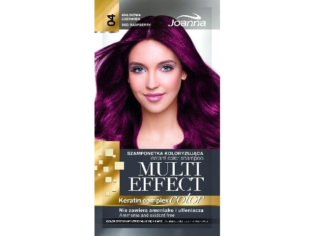 JOANNA MULTI Keratin Szamponetka 04 Raspberry red